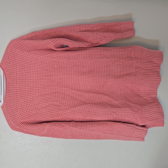 Zesica | Pink Waffle Knit Open Cardigan Size Large - Picture 3 of 8